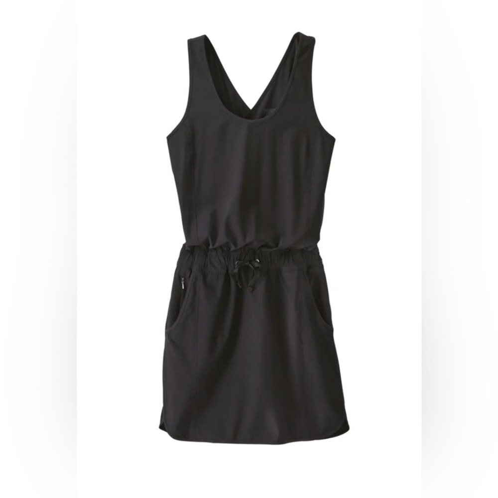 Patagonia Charcoal Women's Criss/Cross Back Athletic Dress Black Size Medium